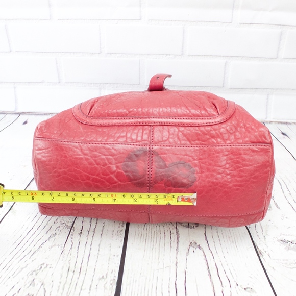 Cole Haan Soft Red Leather Handbag Purse Bag - Picture 6 of 8